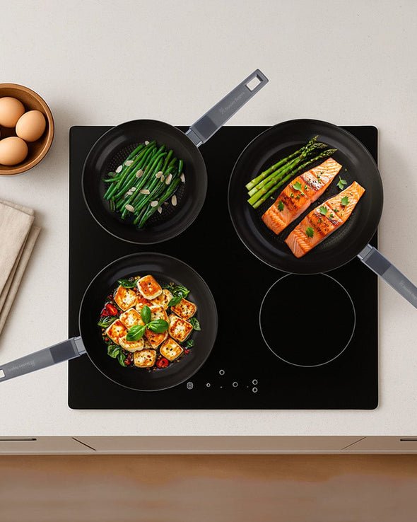Stanley Rogers Statement 3pc Frypan Set Ceramic Non-stick Recycled Aluminium