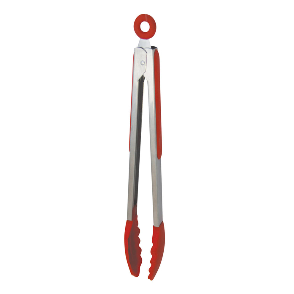 Avanti 30cm Stainless Steel/Silicone Tongs Red