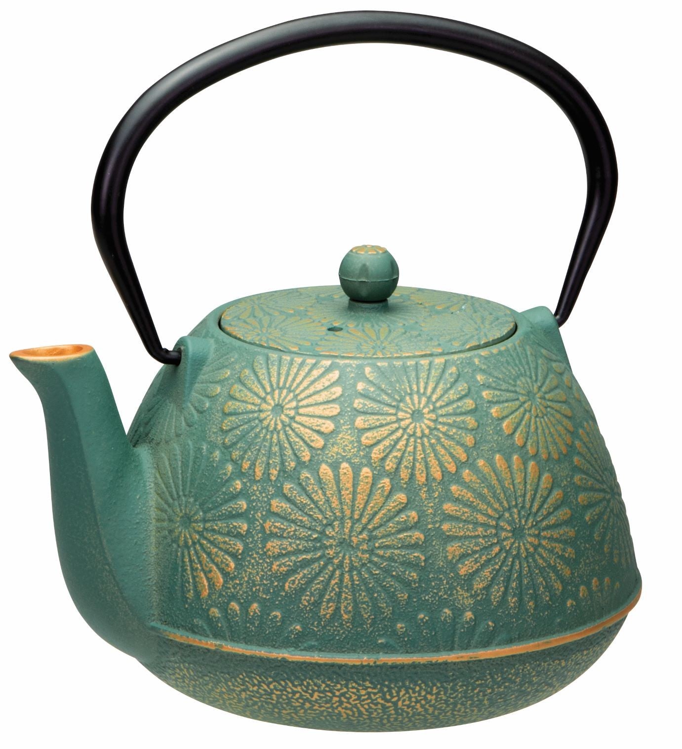 Avanti Daisy Teapot, 1.2l - Teal/gold