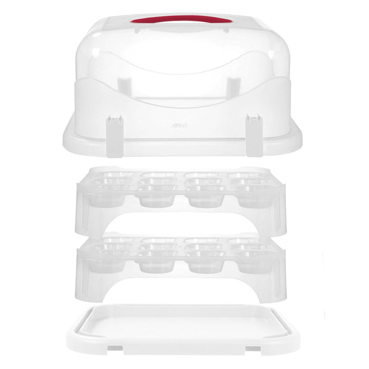 AVANTI UNIVERSAL RECTANGLE CAKE CARRIER / 24 CUPCAKE 34X25CM