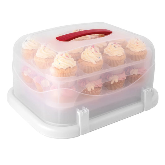 AVANTI UNIVERSAL RECTANGLE CAKE CARRIER / 24 CUPCAKE 34X25CM