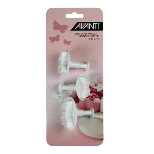 AVANTI BUTTERFLY FONDANT PLUNGER CUTTING SET 3 PIECE