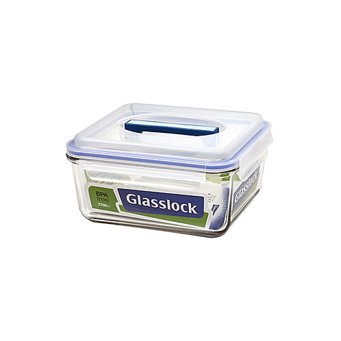 Glasslock Handy Tempered Glass Food Container - 2700mL