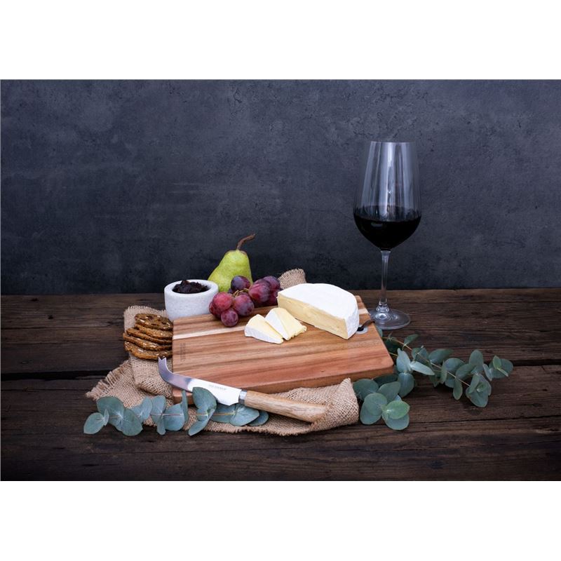 Peer Sorensen Acacia Wood Rectangle Food or Cheese Cutting and Serving Board With Knife