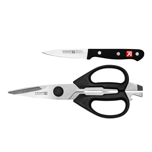 Kamati Preparation Set (2pcs) - Kitchen Shears AND PARING Knife