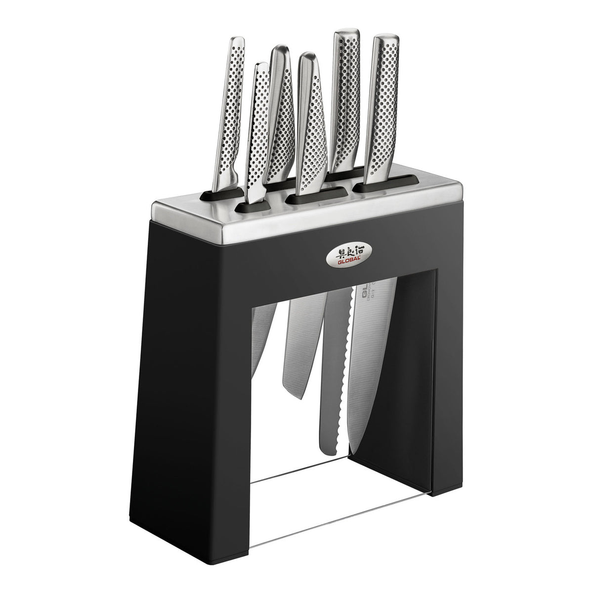 Global Kabuto Knife Block Set Black