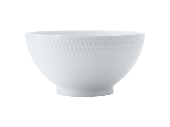 Mw White Basics Diamonds Rice Bowl 12.5cm