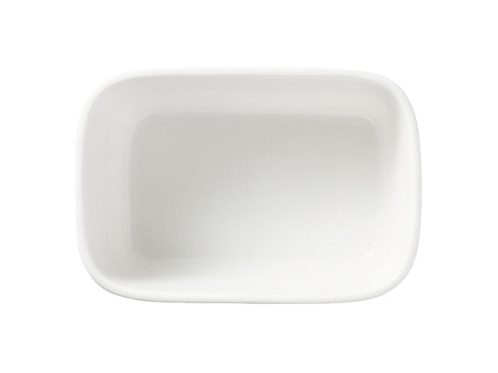 White Basics Butter Dish Bamboo Lid