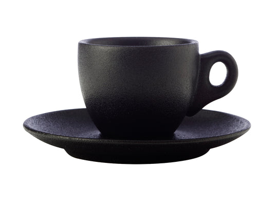 Mw Caviar Demi Cup & Saucer 100ml Black