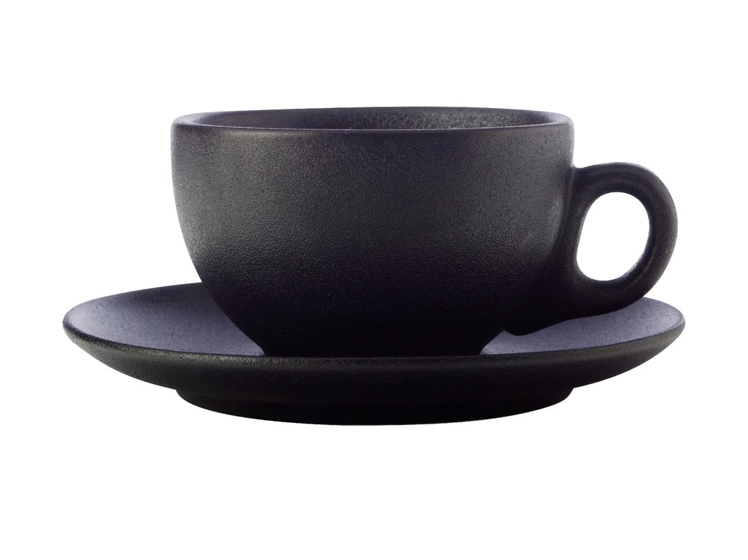 Mw Caviar Coupe Cup & Saucer 250ml Black