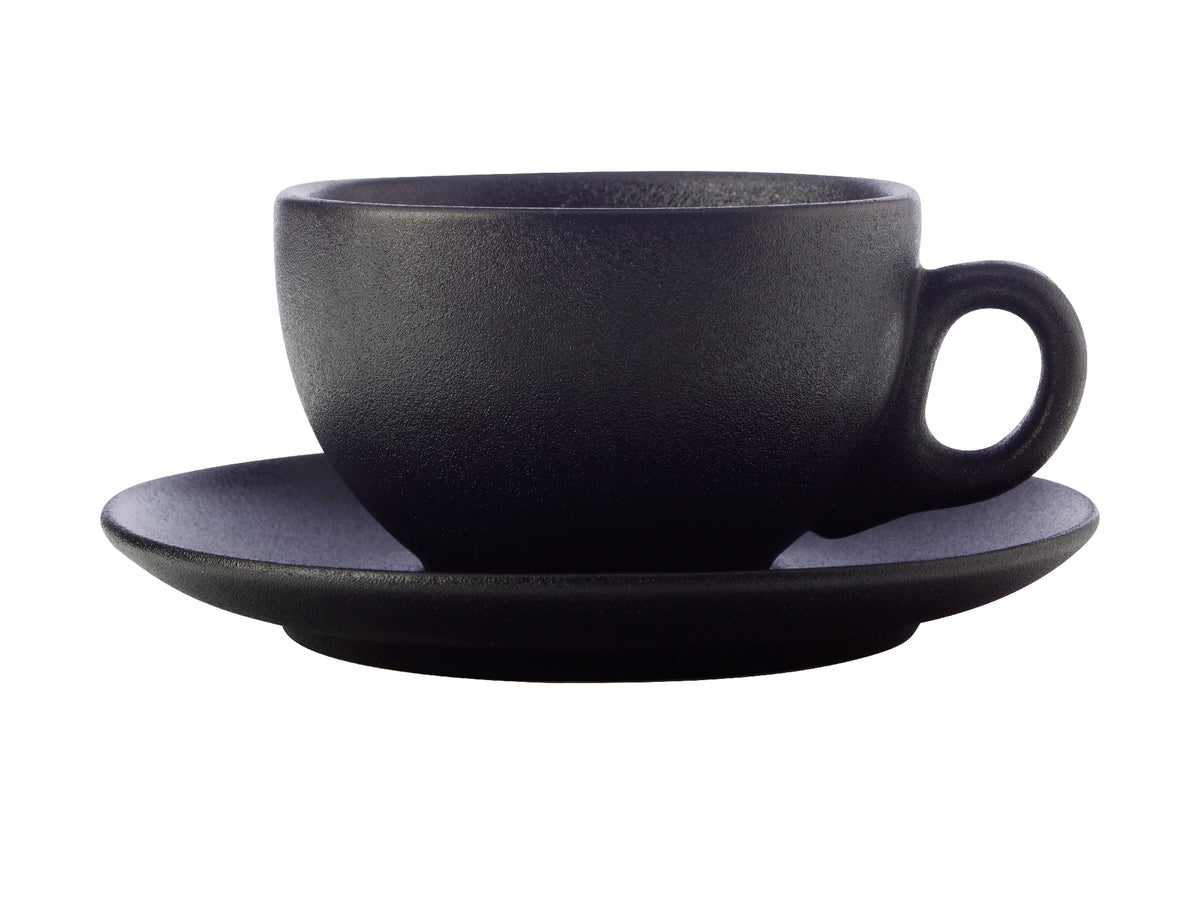 Mw Caviar Coupe Cup & Saucer 250ml Black