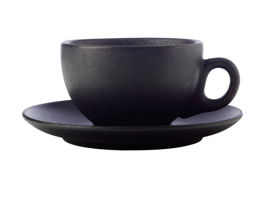 Mw Caviar Coupe Cup & Saucer 250ml Black