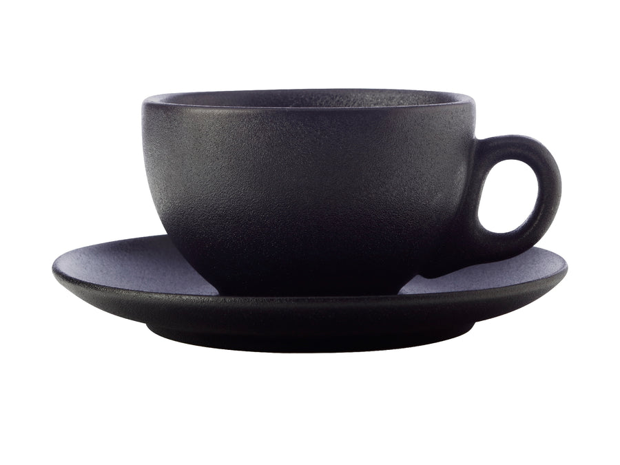 Mw Caviar Coupe Cup & Saucer 250ml Black