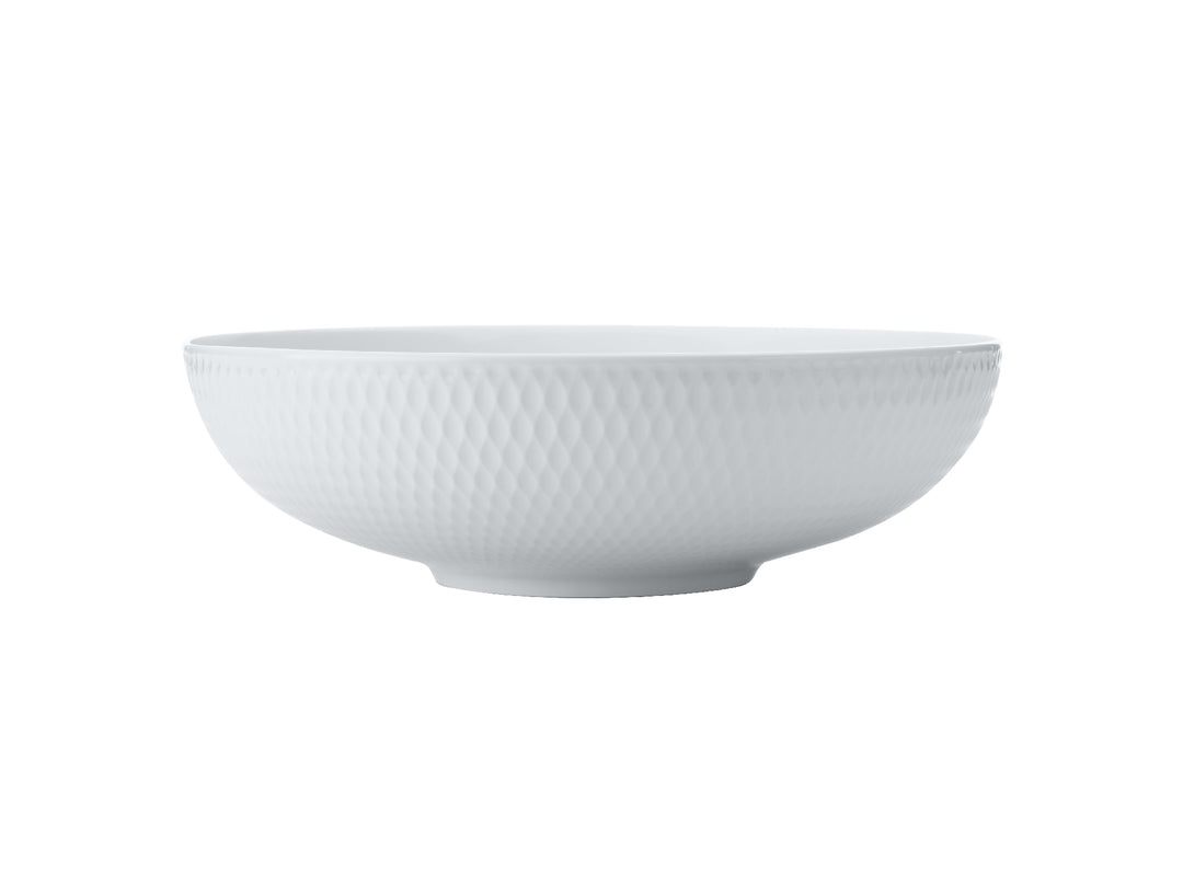 Mw White Basics Diamonds Round Serving Bowl 25cm