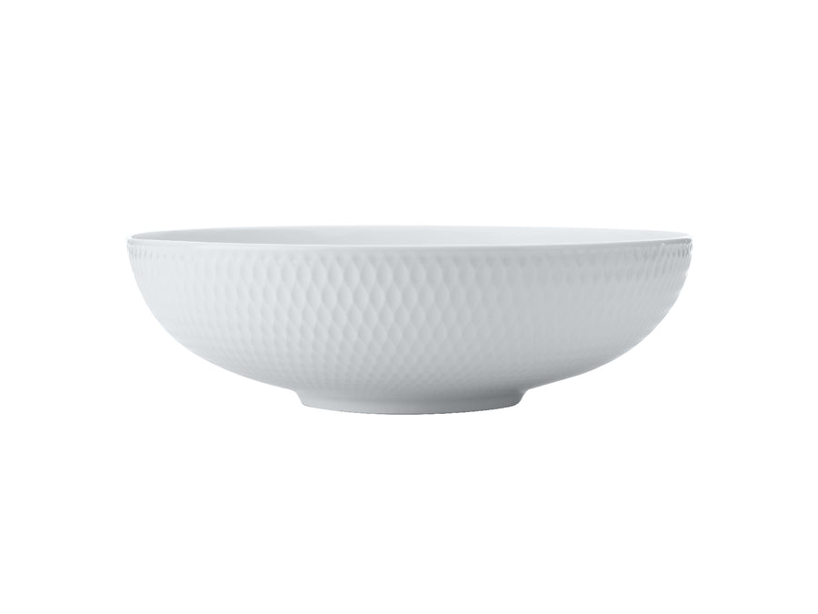 Mw White Basics Diamonds Round Serving Bowl 25cm