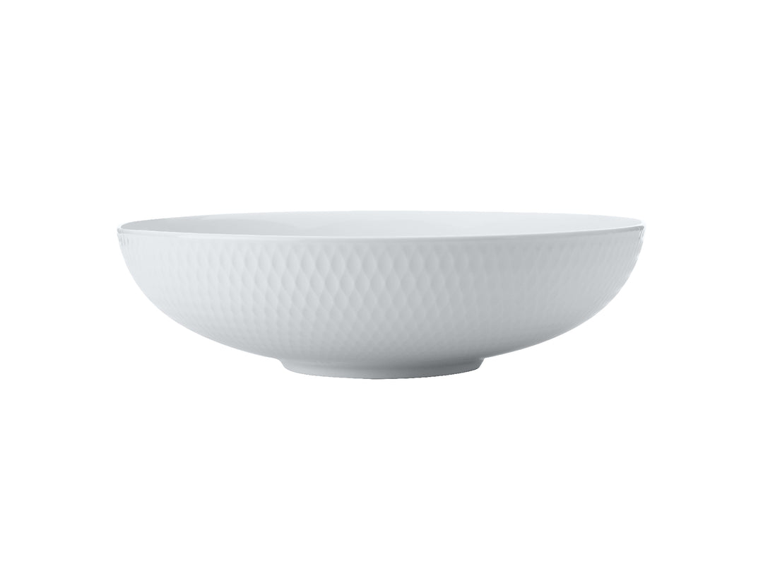 Mw White Basics Diamonds Round Serving Bowl 28cm