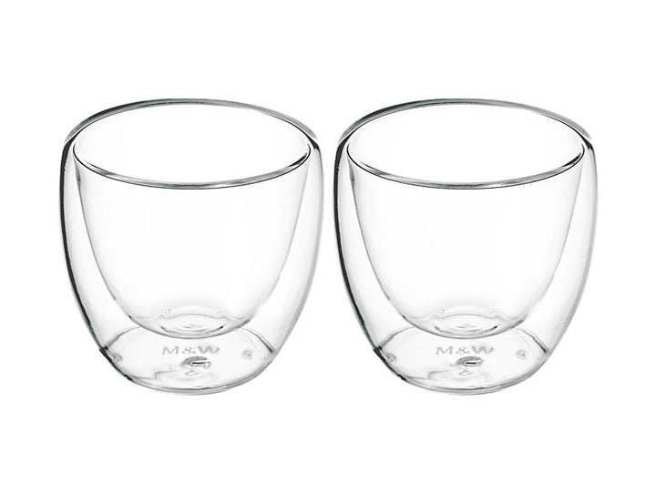 Mw Blend Double Wall Espresso Cup 80ml Set Of 2 Gift Boxed