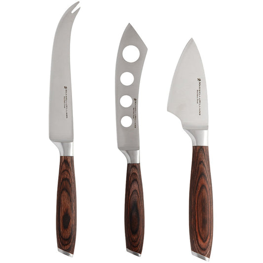 Mw Stanton Cheese Knife Set 3pc Wood Gift Boxed