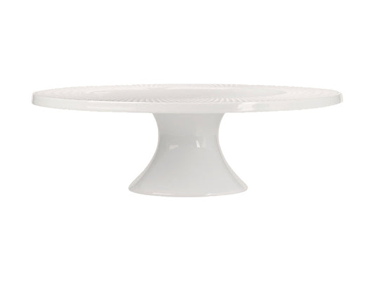 Mw White Basics Diamonds Footed Cake Stand 30cm Gift Boxed