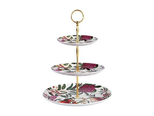 Mw Royal Botanic Gardens Australian Botanics 3 Tiered Cake Stand Gift Boxed