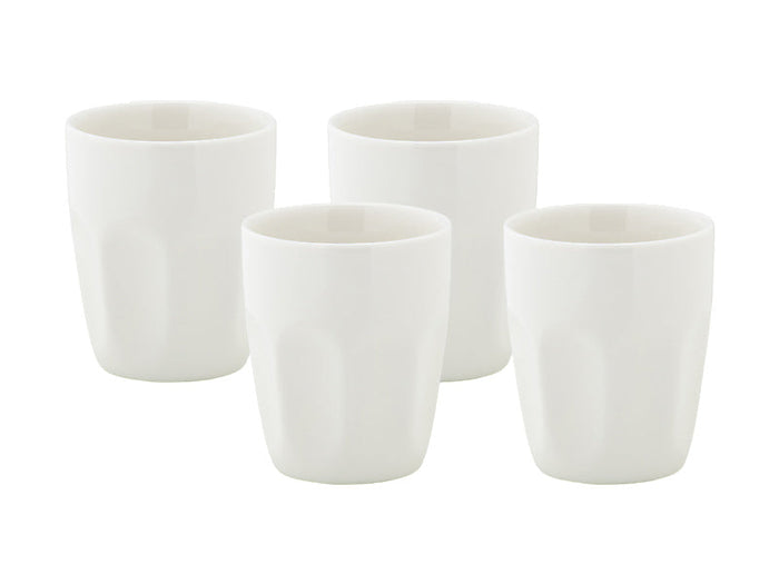 Mw White Basics Latte Cup 220ml Set Of 4 Gift Boxed