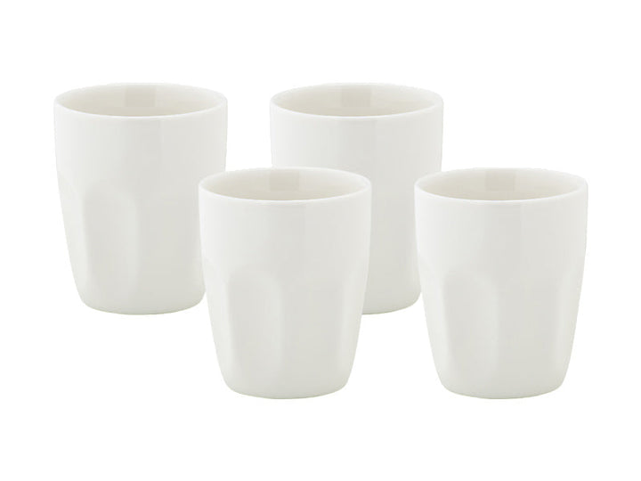 Mw White Basics Latte Cup 220ml Set Of 4 Gift Boxed