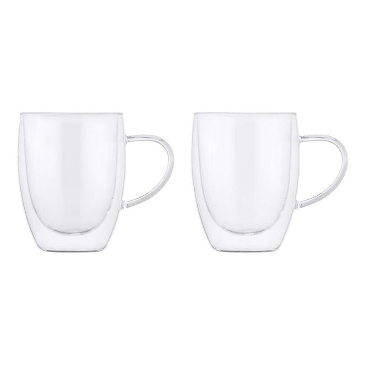 Mw Blend Double Wall Glass Mug 350ml Set Of 2 Gift Boxed
