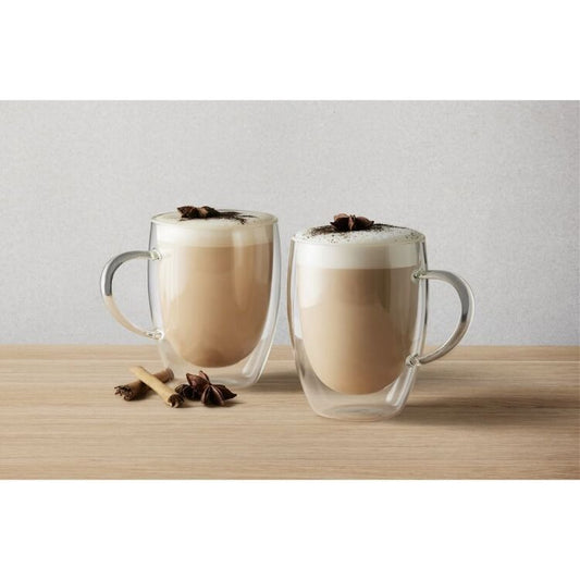Mw Blend Double Wall Glass Mug 350ml Set Of 2 Gift Boxed