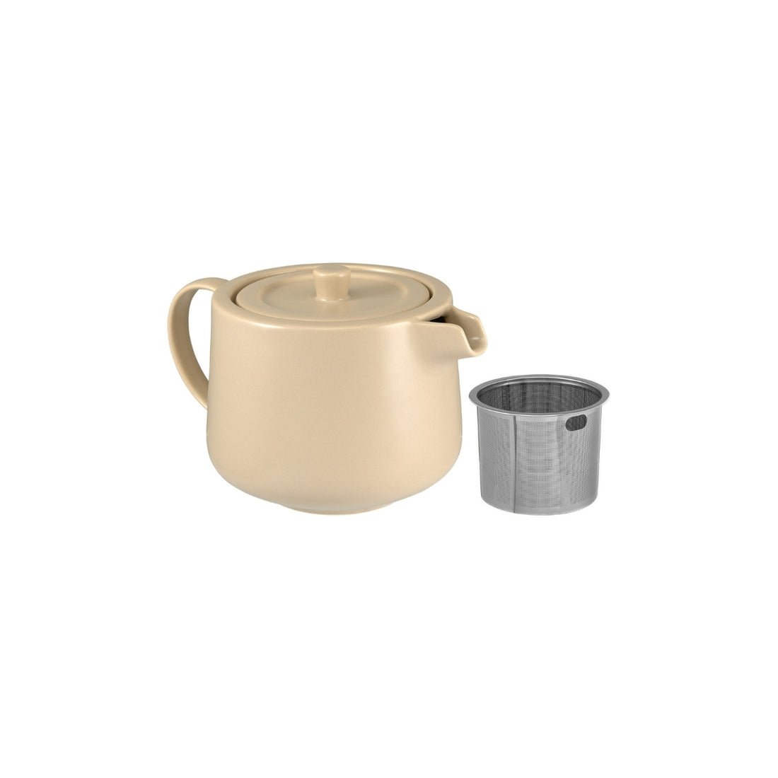 Mw Cafe Life Teapot With Infuser 1L Sand Gift Boxed