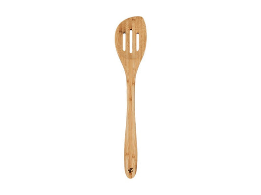 Mw Evergreen Bamboo Slotted Peaked Spoon 33Cm