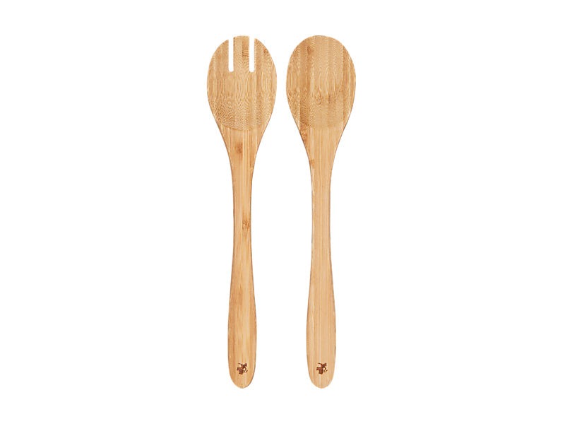 Mw Evergreen Bamboo Salad Server 33Cm Set Of 2