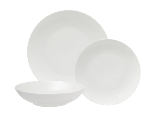 Mw White Basics Tribeca Coupe Dinner Set 12pc Gift Boxed