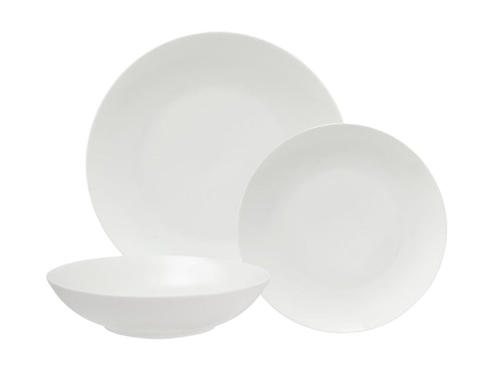 Mw White Basics Tribeca Coupe Dinner Set 12pc Gift Boxed