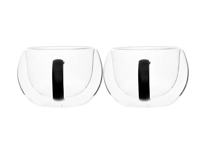 Mw Blend Noir Double Wall Glass Mug 270Ml Set Of 2 Gift Boxed