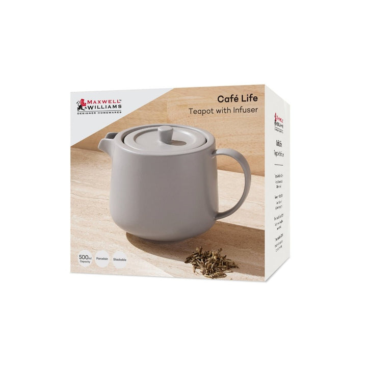 Maxwell & Williams Teapot Cafe Life Grey 500ml