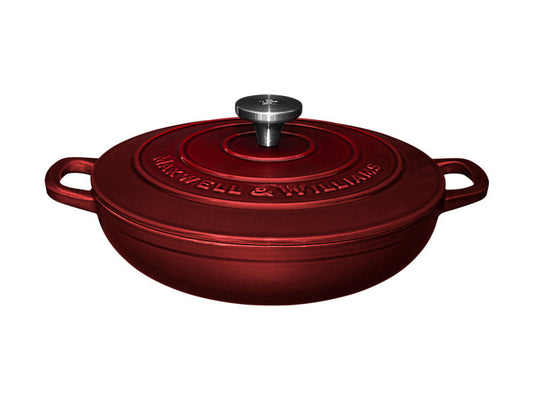 Mw Cast Iron Braiser Merlot 27Cm / 3.3L Gift Boxed