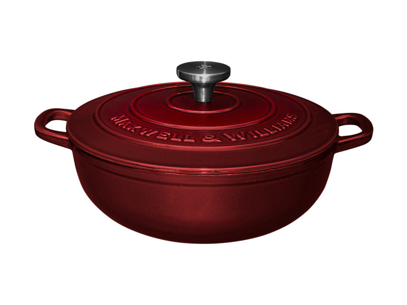 Mw Cast Iron Round Casserole Merlot 26Cm / 4L Gift Boxed