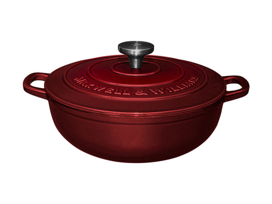 Mw Cast Iron Round Casserole Merlot 26Cm / 4L Gift Boxed
