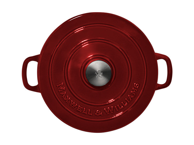 Mw Cast Iron Round Casserole Merlot 26Cm / 4L Gift Boxed
