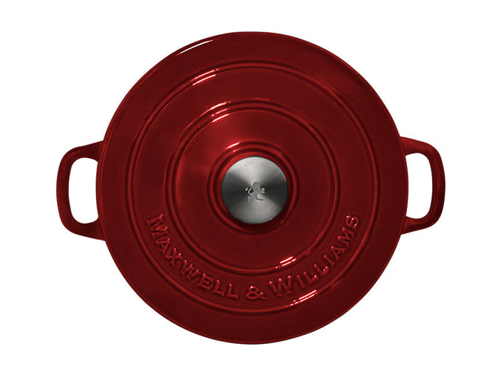 Mw Cast Iron Round Casserole Merlot 26Cm / 4L Gift Boxed