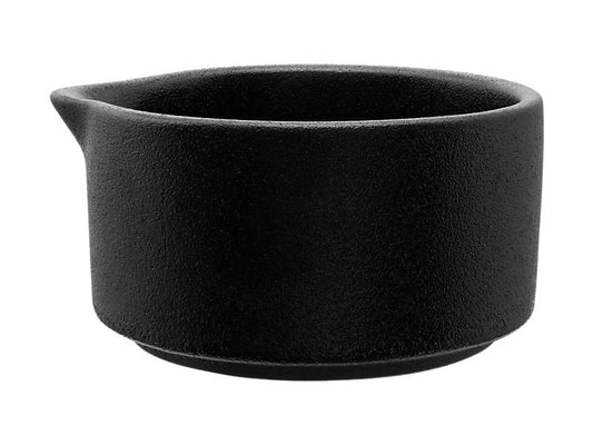 Mw Caviar Sauce Dish/pourer 130ml Black