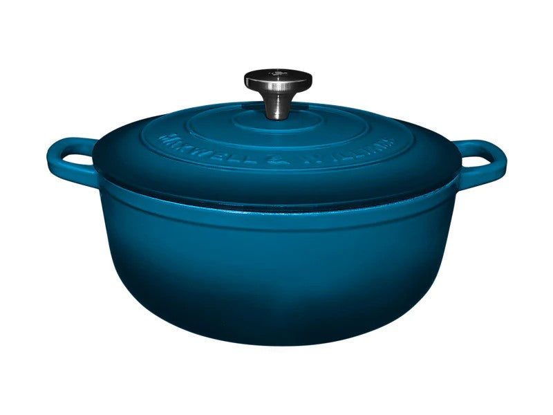 Mw Cast Iron Round Casserole Midnight Blue 28Cm / 6.2L Gift Boxed