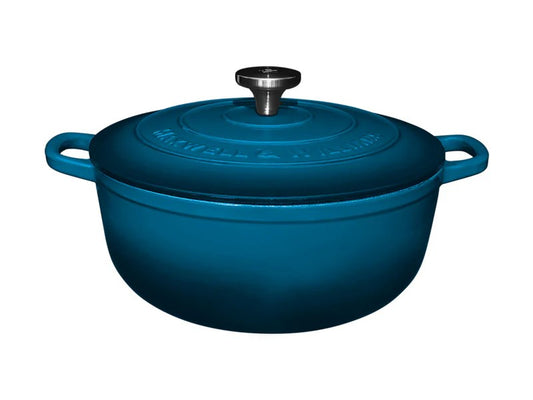 Mw Cast Iron Round Casserole Midnight Blue 28Cm / 6.2L Gift Boxed