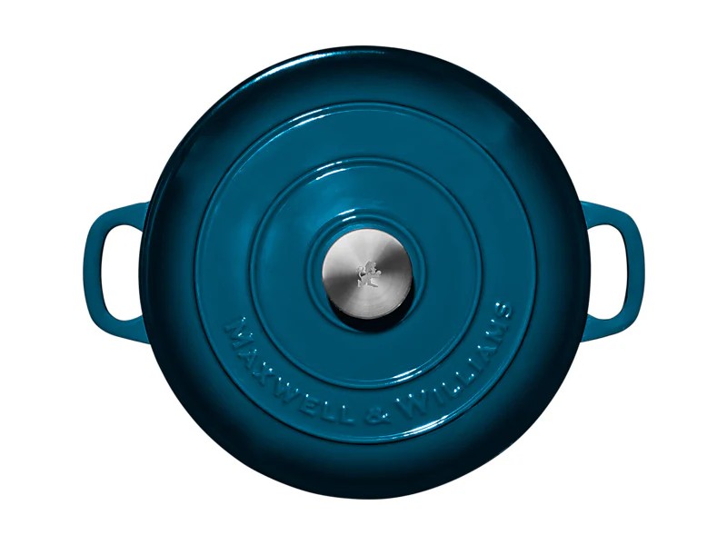 Mw Cast Iron Round Casserole Midnight Blue 28Cm / 6.2L Gift Boxed