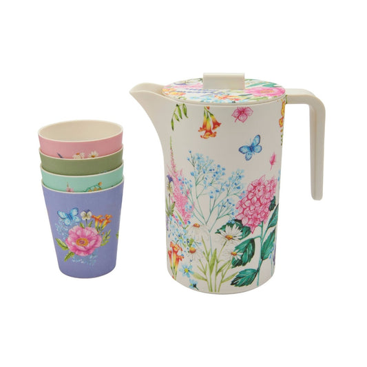 Mw Botanica Melamine Jug And Tumbler Set Of 5 Gift Boxed
