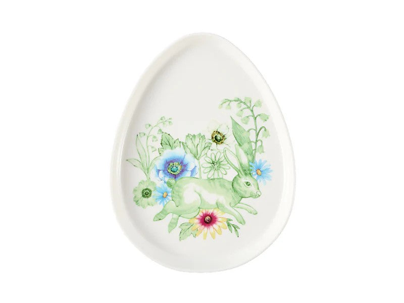 Mw Clover & Cottontail Egg Dish 18X23Cm Gift Boxed