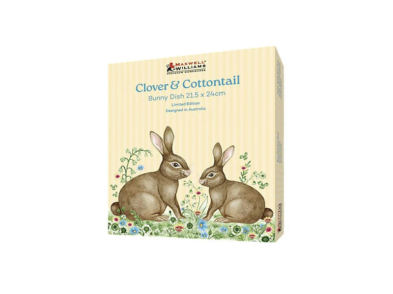 Mw Clover & Cottontail Bunny Dish 21.5X24Cm Gift Boxed