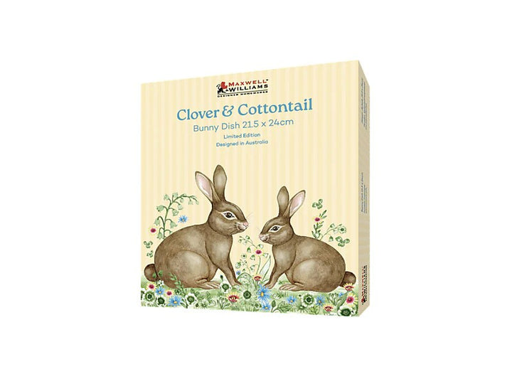 Mw Clover & Cottontail Bunny Dish 21.5X24Cm Gift Boxed