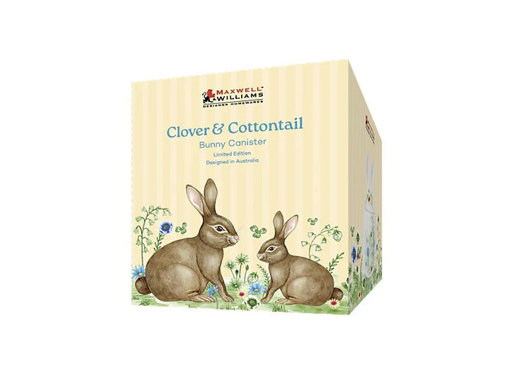 Mw Clover & Cottontail Bunny Canister Gift Boxed