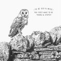 Old And Wise Owl Card
